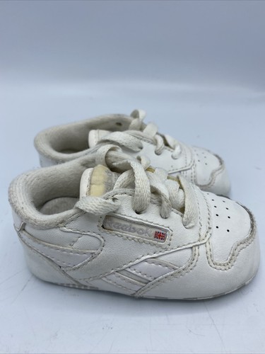 Classic Reebok Baby Leather Crib Shoes 