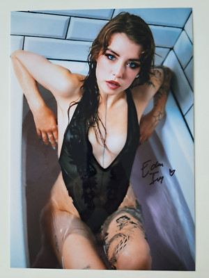 Eden Ivy Sexy Adult AVN Model signed 20x30cm Foto Autogramm Autograph  IP5