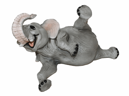 Figura Decorativa Elefante Elefante Sentado Colección Castagna De Resina L 26 Cm - Imagen 2 de 5