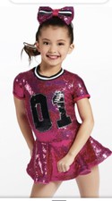 WEISSMAN high top pink sequin showtime costume LC NWOT