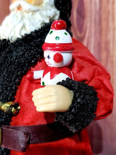 Estatuilla vintage de fibra maché de Santa Claus por arte del pueblo pieza detallada única - Imagen 5 de 17
