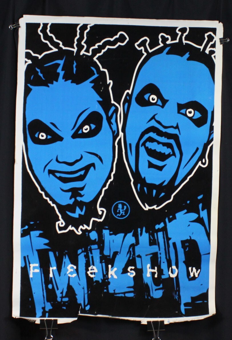 Vtg Twiztid Freakshow Blacklight Poster ICP 1794 Flocked