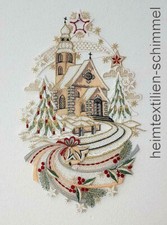 PLAUENER SPITZE ® Fensterbild WEIHNACHTEN Winter KIRCHE Deko Weihnachtsdeko