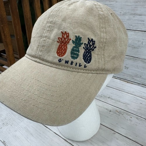O'Neill Hat Triple Pineapple Hawaii Tan Trucker Cap strap back - Picture 2 of 8