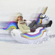 GoFloats Winter Snow Tube, The Ultimate Sled & Toboggan for Kids and Adults