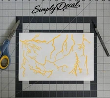 Lightning Bolts High Heat Vinyl Stencil - 2x 11"x6" Sheets Durable Easy to Use