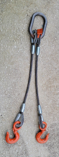 Liftall 582LBX3 X2 imbracatura per corda metallica, briglia a 2 gambe lunga 5/8" x 3 piedi - Foto 1 di 11