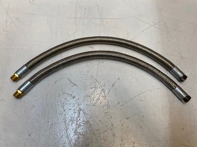 2 Quantity of Flexible Hose Stainless Steel Braided Lines 24'' L 24mm W (2 Qty)
