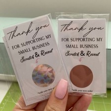 10 Personalised Scratch and Reveal Small Business Cards