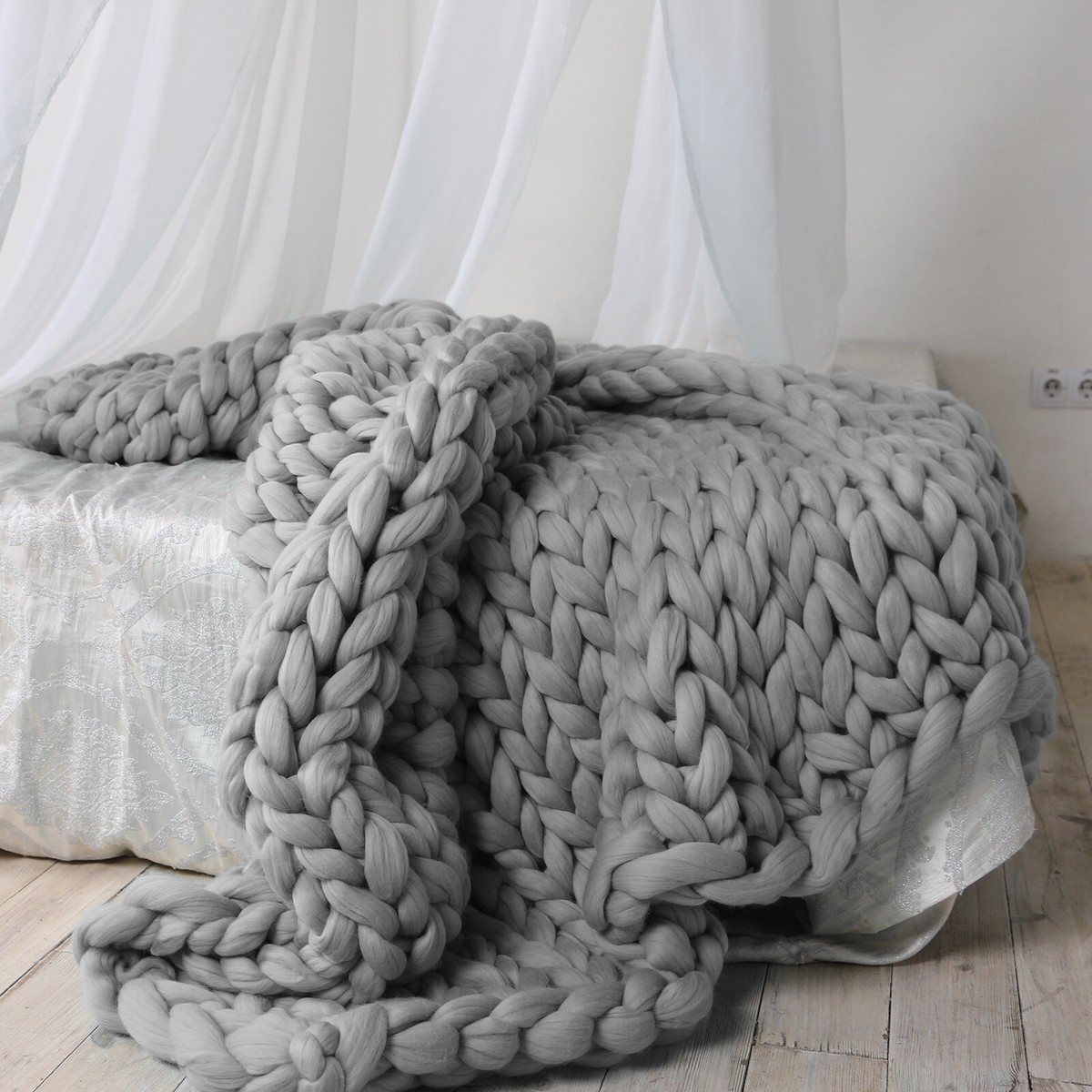 Chunky Blanket Knit Grey Throw Vue Chunky Knit Throw 130x180cm In