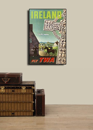 1960s Fly TWA Ireland - Vintage Style Travel Poster - 20x30 - 第 3/3 張圖片