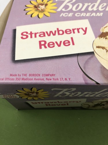 Borden's Elsie Ice Cream Carton Vanilla Butterscotch Strawberry Revel Vintage - 第 4/6 張圖片