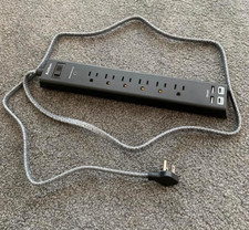 Surge Protector Power Strip Extension Cord with 6 AC Outlets 4 USB,2 USB-C Ports