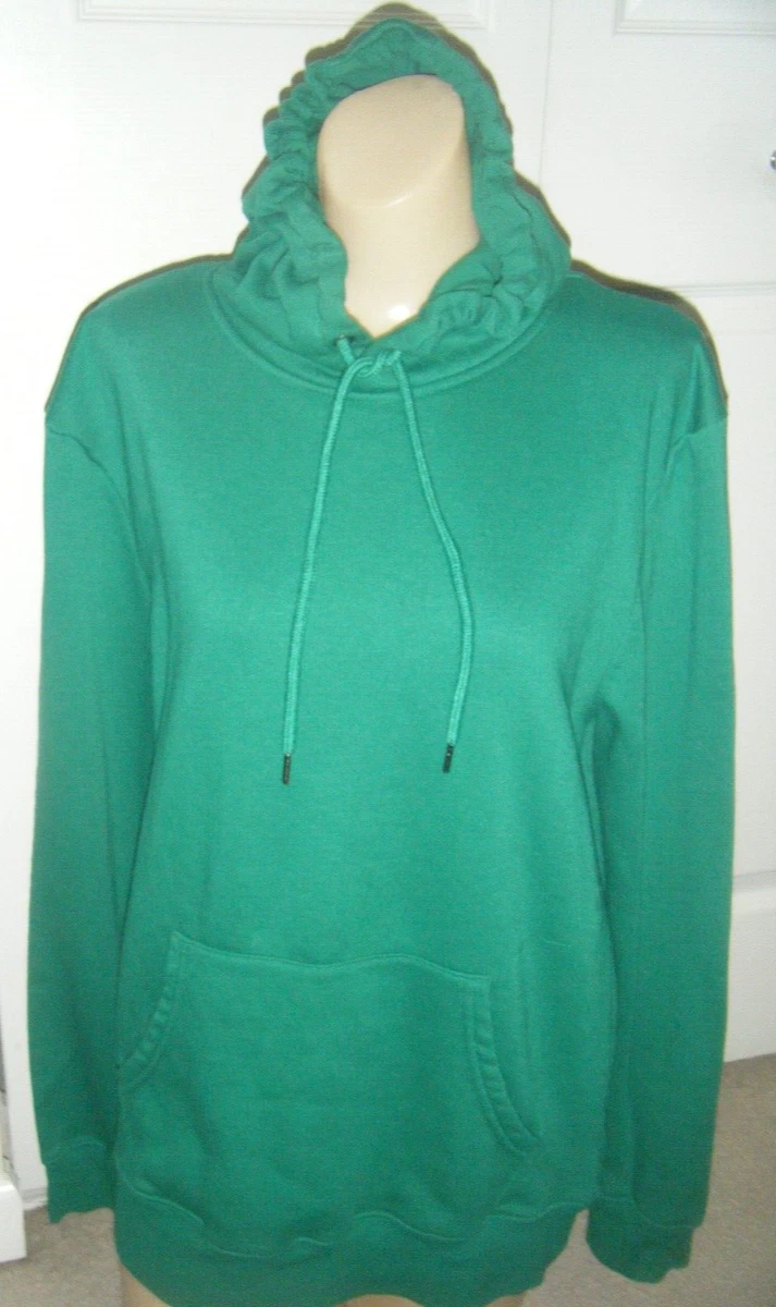NWOT PRIMARK FLEECE LINED GREEN HOODIE SIZE L