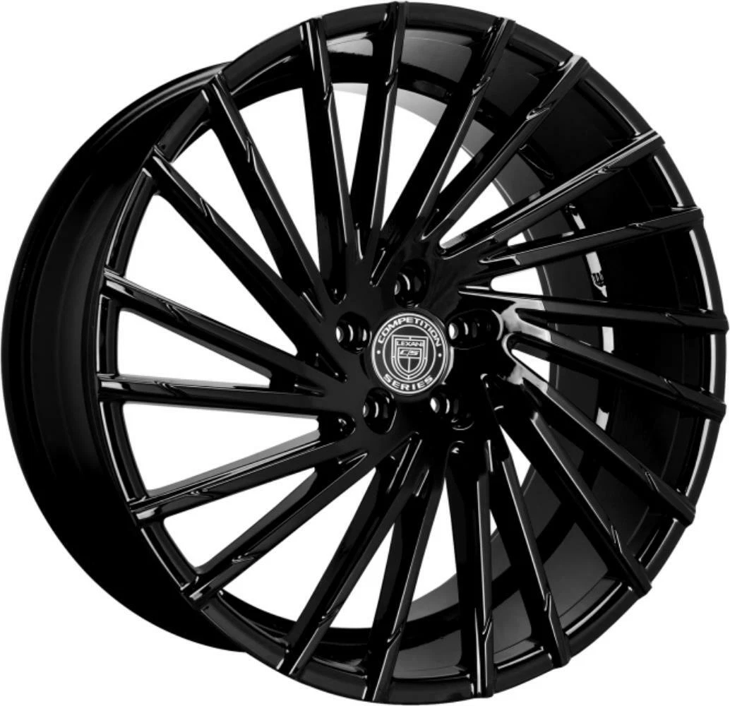 20 inch 20x8.5 Lexani WRAITH Gloss Black wheel rim 5x112 +20