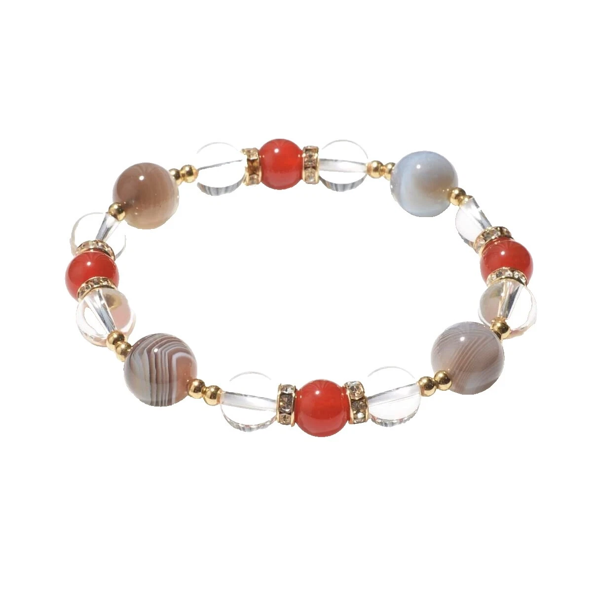 Joyería de moda de piedra ágata oro amarillo