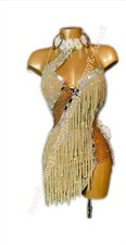 jz Handmade Women Samba Ballroom Swing Salsa Rumba Latin Dance Dress RHYTHM