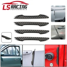 Universal Black Carbon Fiber Car Side Door Edge Protection Guards Trim Sticker