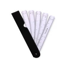 1pcs Multi-function Combined Scale Ruler Suit Butterfly Fan Shaped Plastic New