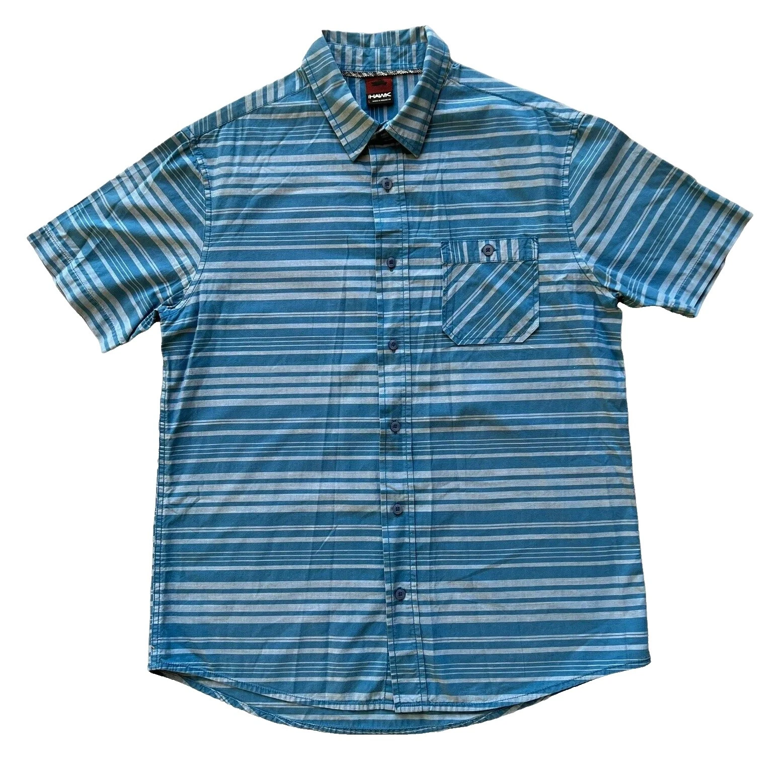 Camisas para hombre Tony Hawk informales a rayas con botones