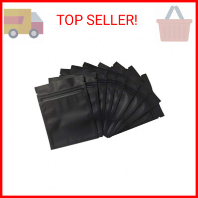 100 Pack Smell Proof Bags 3 x 4 Inch Resealable Mylar Bags Foil Pouch Bag Flat B