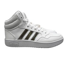 Adidas Hoops Mid White Basketball Shoes HP2662 Youth Girl's Sizes 5 - 6 Y GS
