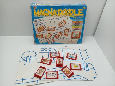 Vintage Tyco MB Magna Doodle Zubehör Set - Tierdruck Set
