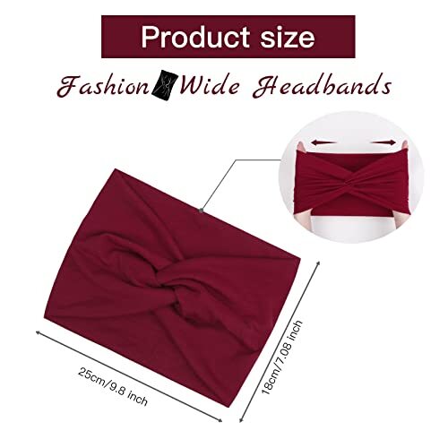 Headbands for Women Non Slip Soft Elastic Wide Hair Bands Yoga Running Workou... - Picture 2 of 6