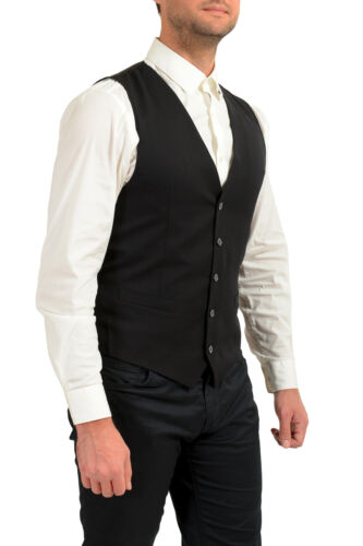 Dolce & Gabbana Men's Navy Blue 100% Wool Button Down Vest US 38 IT 48 - Picture 2 of 6