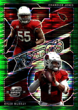 2021 Panini Contenders Optic Green Pulsar Prizm /30 Chandler Jones Kyler Murray