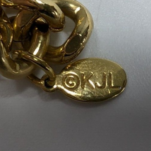 VTG Kenneth Jay Lane KJL Chunky Gold Tone Cuban L… - image 9