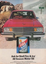 1979 Vintage Print Ad Shell Fire & Ice Ask for All Season Motor Oil 10W-40