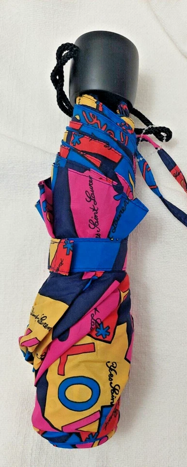 YSL Vintage Umbrella Yves Saint Laurent Showers Of Love Deluge Amour - NWOT Foto 2 de 4