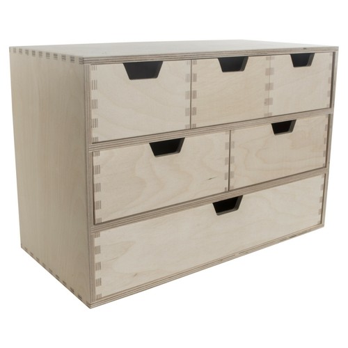 Desktop Wooden Organiser Drawers Craft Supplies Holder Storage / 42x20.5x28 cm - Picture 8 of 8