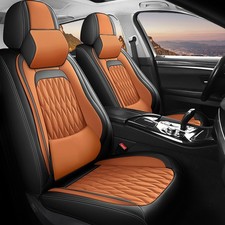 Nappa Leather Universal Car 5 Seat Covers Full Set Front Rear Cushion Protector