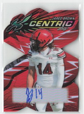 Jared Brown 2024 Leaf Eclectic X-Centric Red Auto #/9 #XC-JB1 South Carolina