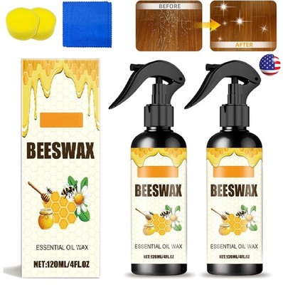 Natural Beeswax Care Spray & Restorer, Wood Cleaner, Furniture Polish for Floor