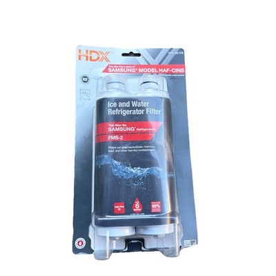 (2) Pack - HDX FMS-2 Water Filter for Samsung Refrigerators HAF-CINS - Open Pkg