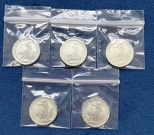 1/10oz 3.1g 999.9 Fine Silver Britannia Coins ×5 - 2026