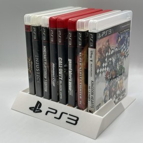 PS3 Game Storage Rack Stand PlayStation 3 Disc Holder Organizer Display 3D