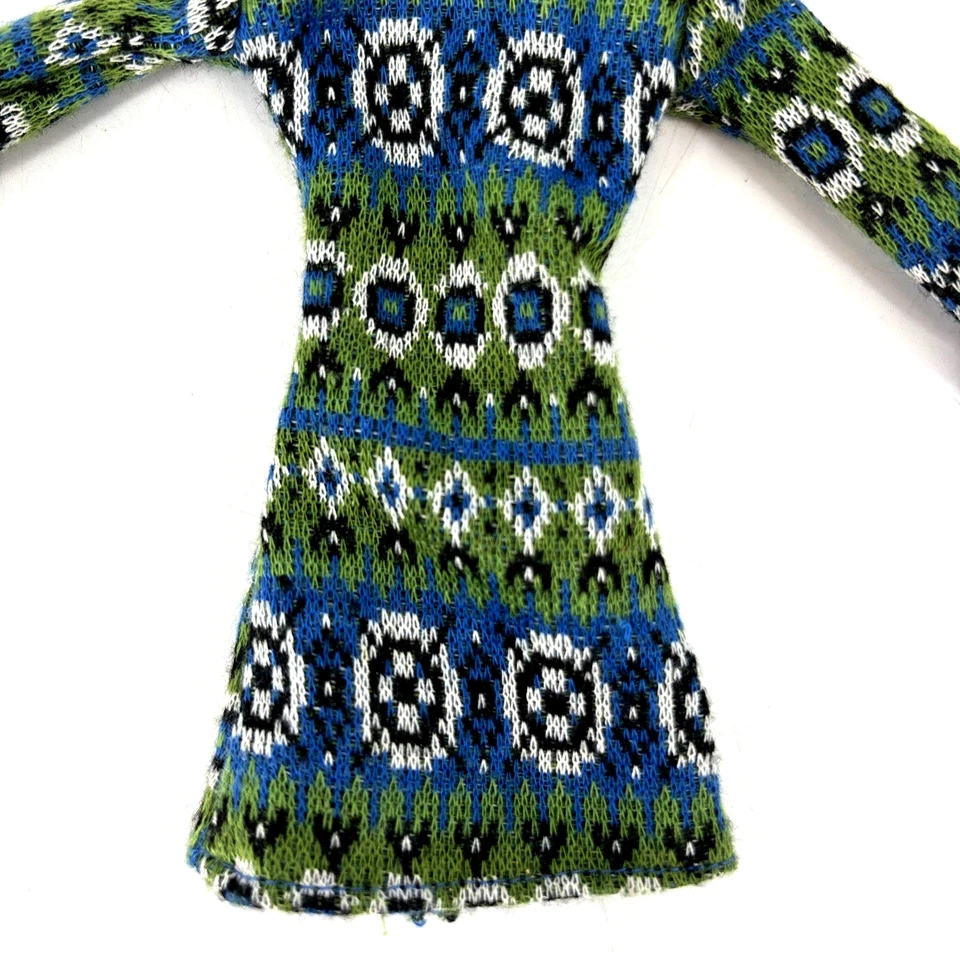 FASHION AVENUE зимний день #25701 свитер платье только зеленый синий мех манжеты - Изображение 4 из 4