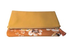Rachel Pally Clutch Zahara Folding Floral Envelope Orange Blossom Vegan Leather