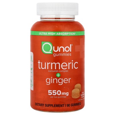 Turmeric Curcumin Complex + Ginger, Rich Tangerine, 90 Gummies