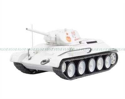 Modimio Soviet medium tank T-34-76 (1942) White coating 1:43 Model Display