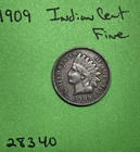 1909 Indian Head Cent / Penny 1c Fine