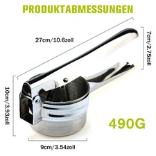 Kartoffelpresse Edelstahl Spätzlepresse Spaghettieis Nudelpresse 3Lochscheiben