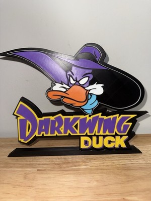 Darkwing Duck Duck Tales 3D Logo Sign Display Wall Shelf Art Cartoons Gift