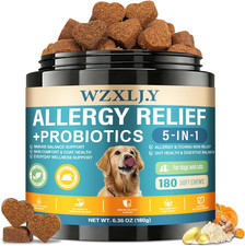 Dog Allergy Chews, Allergy Immune Bites for Dogs, Itching Skin Relief, Itchy Ear