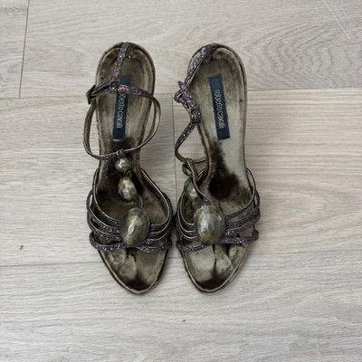 Vintage Roberto Cavalli Brown Glitter Heels