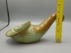 Vintage Frankoma Pottery Cornucopia Green Bowl